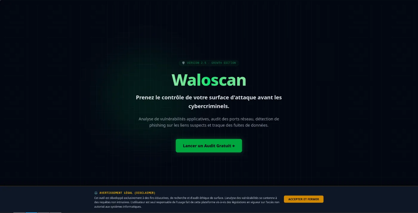 Waloscan, Plateforme d'audit de sécurité