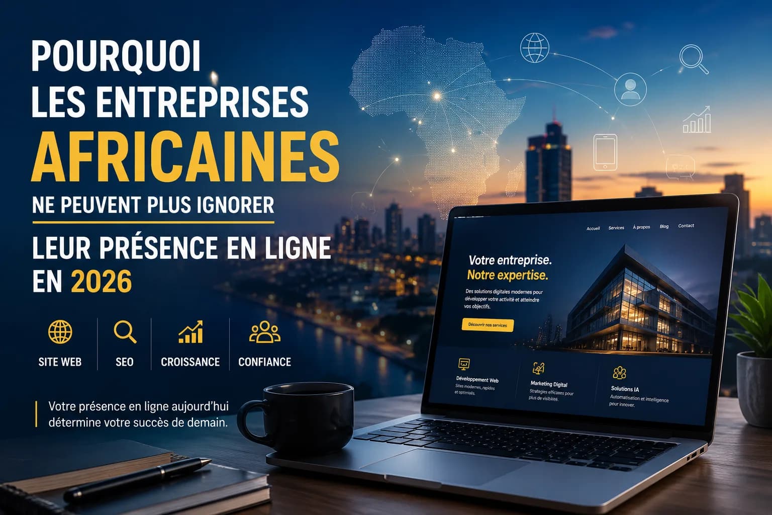 Pourquoi les entreprises africaines ne peuvent plus ignorer leur présence en ligne en 2026 - article SEO par Ergil ILUNGA